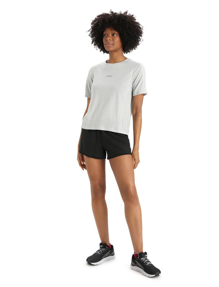 Women's Icebreaker ZoneKnit™ Merino Short Sleeve Boxy T Shirts Ether | CA 1360ILHS